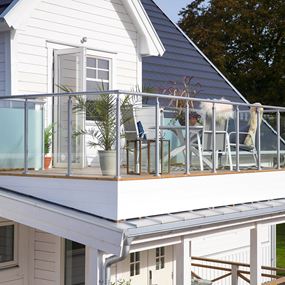 Glasrækværk glas aluminium - Glasrækværk Aluminium