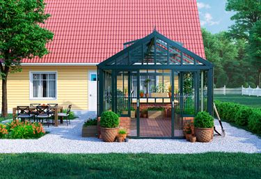 Green Room Season Elegant drivhus - Drivhus med termoglas
