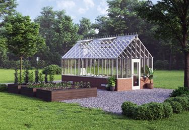 Garden Room Classic trædrivhus fremstillet af svensk fyr.