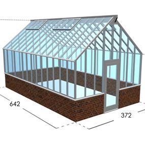 Garden Room Classic trædrivhus - Drivhus på mur