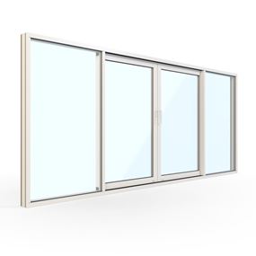 WG 100 Slimline 4-delt Facadeparti - WG 100 facadepartier